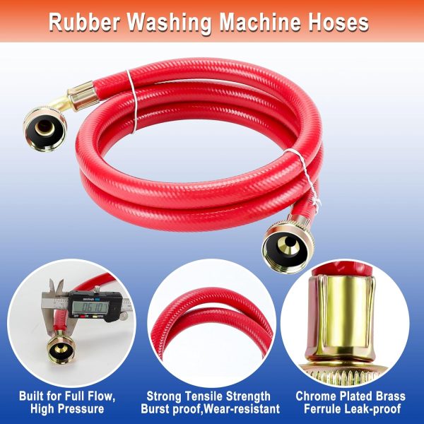Fetechmate Washer Hoses 90 Degree Elbow Stainless Steel-4