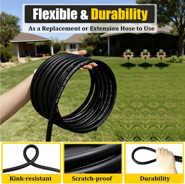 LycorTrade Pressure Washer Hose 100ft Black-6