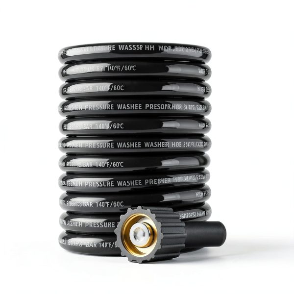 BEEWEEL Pressure Washer Hose PVC Black 32FT High Pressure-1