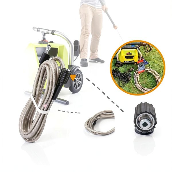 Ryobi High Pressure Washer Hose 25ft Silver-5