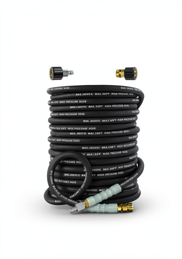 Industrial Pressure Washer Hose 3/8" Black Steel-8