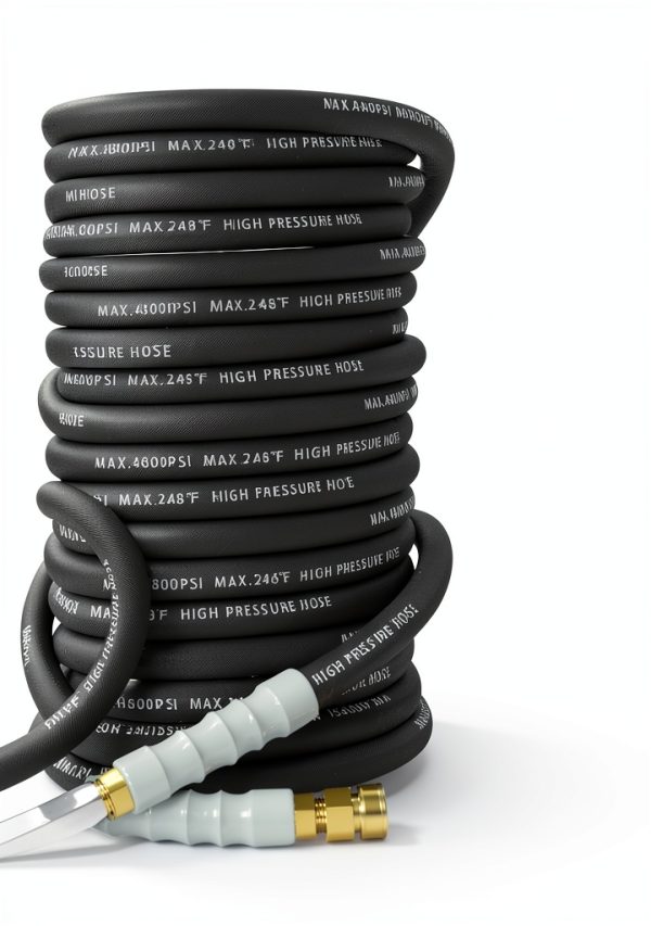 Industrial Pressure Washer Hose 3/8" Black Steel-1