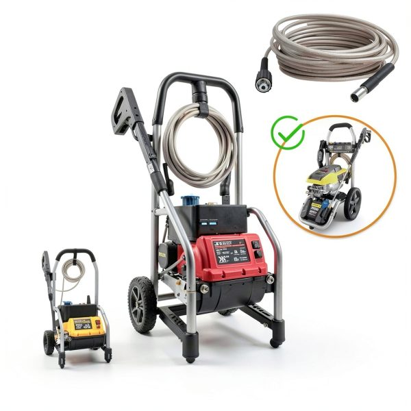 Ryobi High Pressure Washer Hose 25ft Silver-1