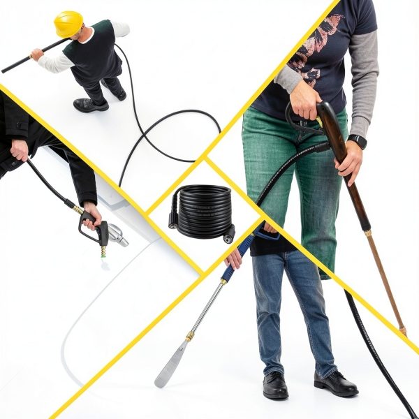 LycorTrade Pressure Washer Hose 50ft Black-7