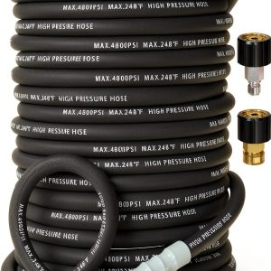 Industrial Pressure Washer Hose 3/8" Black Steel-0