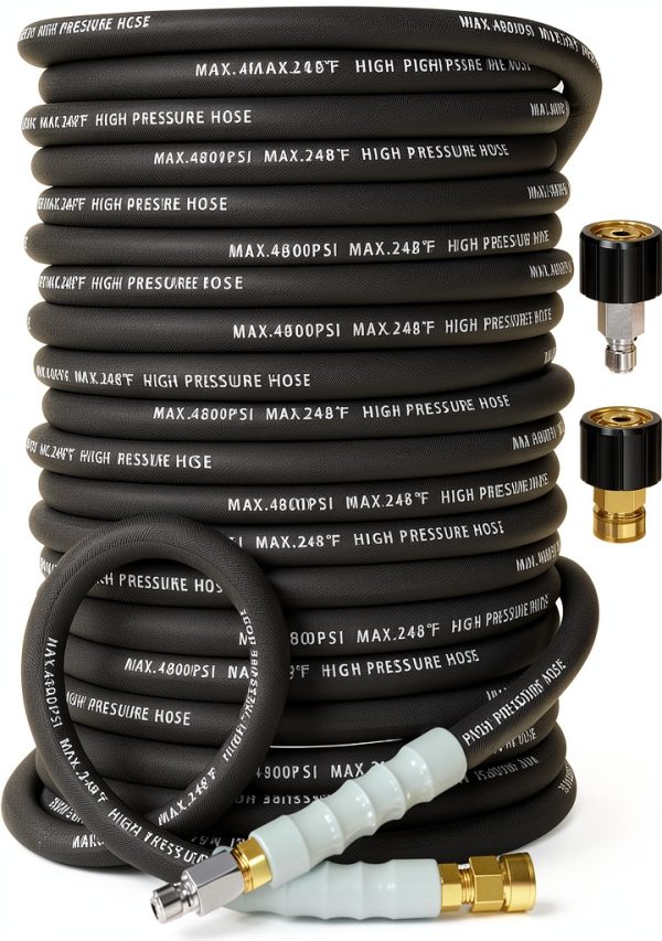 Industrial Pressure Washer Hose 3/8" Black Steel-0