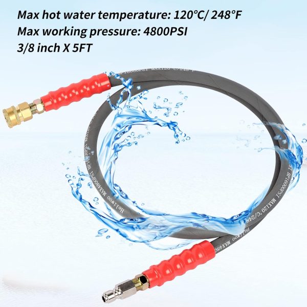 Heliwoo Pressure Washer Hose Alloy Steel Quick Connect 3/8-4