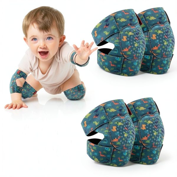 Baby Knee Pads TinyTrek 2-Pack Neoprene Anti-Slip Velcro Adjustable-0