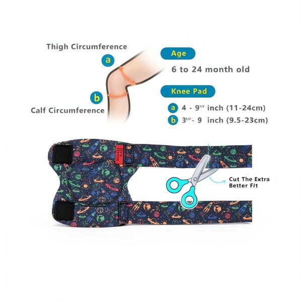 Baby Knee Pads Neoprene Anti Slip Adjustable Velcro TinyTrek-5