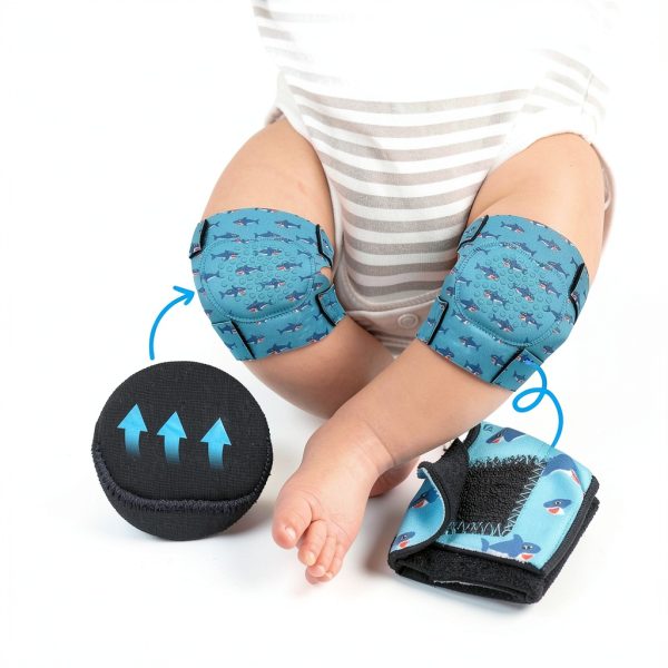 Baby Knee Pads Neoprene Anti Slip Adjustable Velcro TinyTrek-3