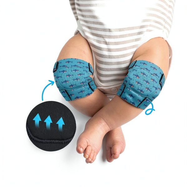 Baby Knee Pads 2-Pack Neoprene Adjustable Velcro Unisex Protective-3