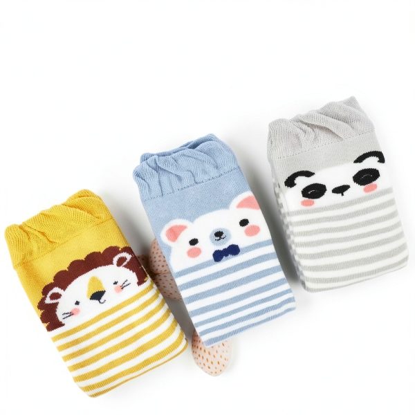 ComfyKids Baby Leg Warmers Set MC181 3‑Pack Animal Patterns-6