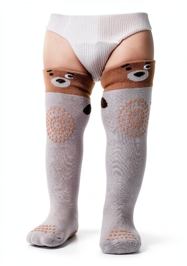 TinySteps Baby Over Knee Leg Warmers - 5 Pair Set, Anti-Skid Grip-5