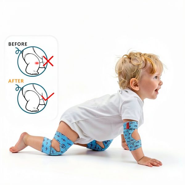 Baby Knee Pads 2-Pack Neoprene Adjustable Velcro Unisex Protective-1