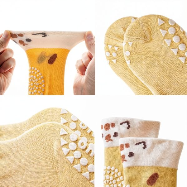 TinySteps Baby Over Knee Leg Warmers - 5 Pair Set, Anti-Skid Grip-2