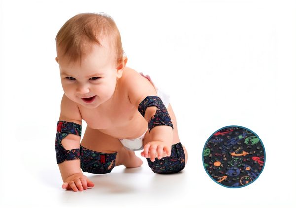 Baby Knee Pads 2-Pack Neoprene Adjustable Velcro Unisex Protective-2