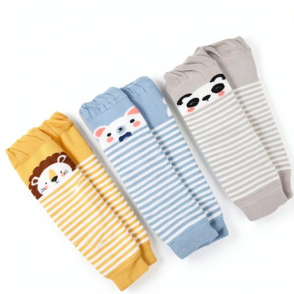 ComfyKids Baby Leg Warmers Set MC181 3‑Pack Animal Patterns-5