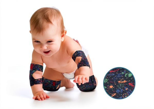 Baby Knee Pads TinyTrek 2-Pack Neoprene Anti-Slip Velcro Adjustable-2