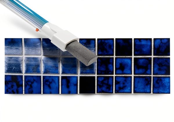 Pool Pumice Stone and 5in Stainless Steel Brush Kit Katikies White-1