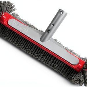 Pool Brush Head Coast & Kee Aluminum Handle 10-Row Nylon Bristles-0