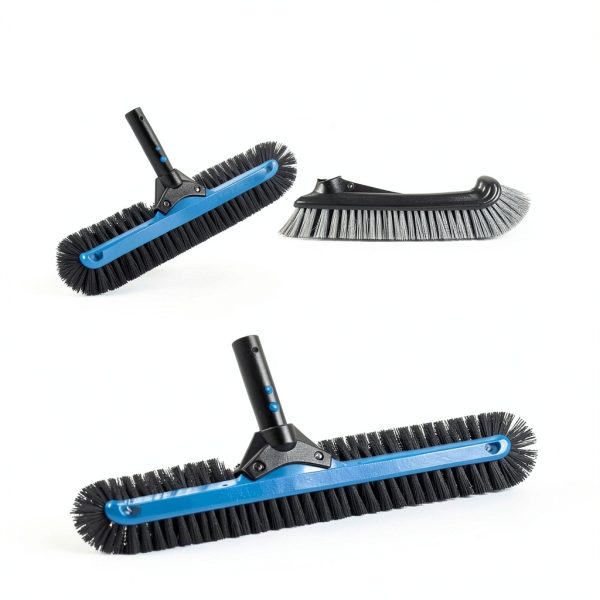20" Wide Pool Brush WXFANA Heavy Duty 12‑Row Soft Bristle Vinyl Safe-4