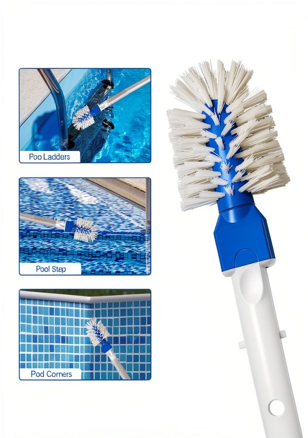 Pool Cleaning Kit 4-in-1 Deluxe PAHTTO Adjustable Pole & Brush Set-5
