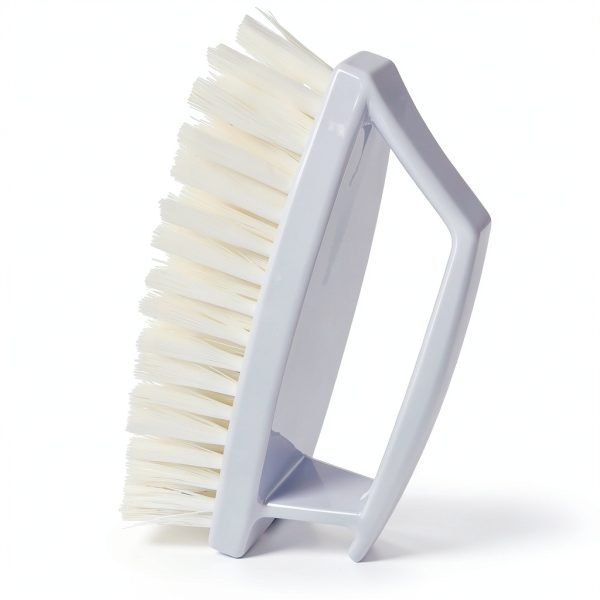 Scrub Brush Unbreakable Handle 6" White Sturdy King Pool Brush-5