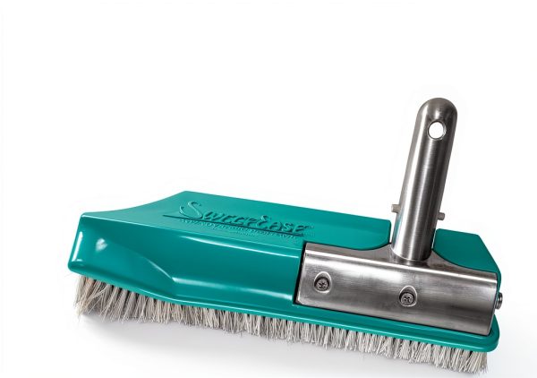 Swimming Pool Brush SweepEase 18" Pro Series Green Poly Bristle Brush-2