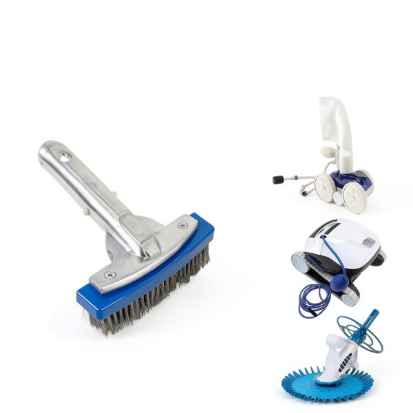 BlueStars 5in Swimming Pool Brush with Stainless Steel Bristles-1