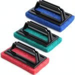 Hand Held Pool Scrub Brush by Wvapzwr – 3‑Piece Red Blue Green Soft PP-0