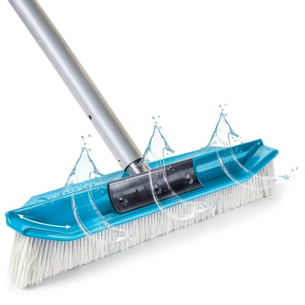 Swimming Pool Brush SweepEase 18" Pro Series Green Poly Bristle Brush-4