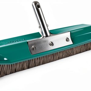 Swimming Pool Brush SweepEase 18" Pro Series Green Poly Bristle Brush-0