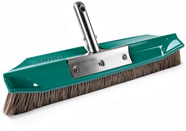Swimming Pool Brush SweepEase 18" Pro Series Green Poly Bristle Brush-0