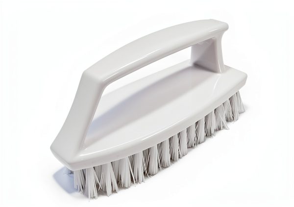Scrub Brush Unbreakable Handle 6" White Sturdy King Pool Brush-6