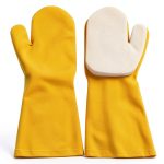 2 Pool Cleaning Gloves with Scouring Pad, Waterproof Latex Spa Mitts-0
