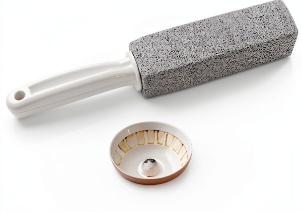 Toilet Pumice Stone 4 Pack with Handle by Aniann Gray Durable Block-2