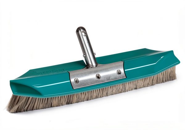 Swimming Pool Brush SweepEase 18" Pro Series Green Poly Bristle Brush-1
