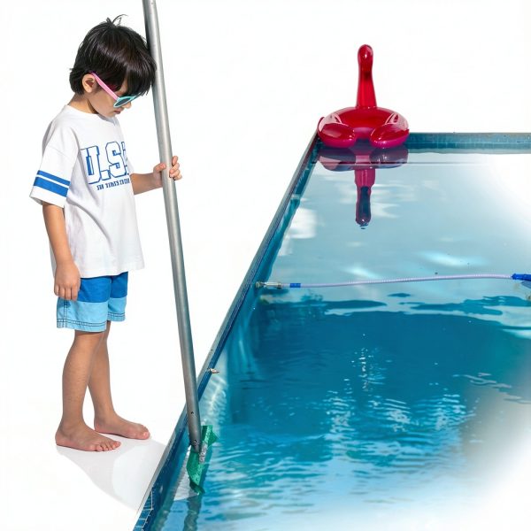 Swimming Pool Brush SweepEase 18" Pro Series Green Poly Bristle Brush-8