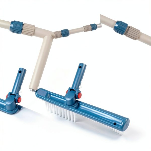 Swimming Pool Brush with Pole, 16ft Aluminum Telescopic Handle and-5