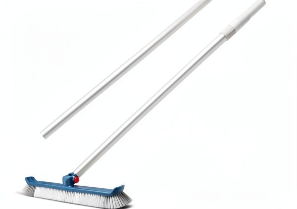 Swimming Pool Brush with Pole, 16ft Aluminum Telescopic Handle and-0