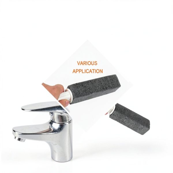 Toilet Pumice Stone 4 Pack with Handle by Aniann Gray Durable Block-1