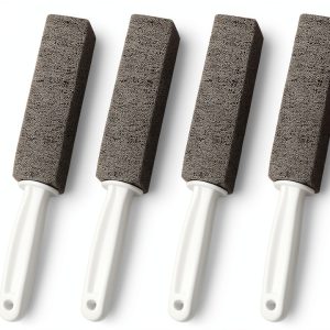 Toilet Pumice Stone 4 Pack with Handle by Aniann Gray Durable Block-0