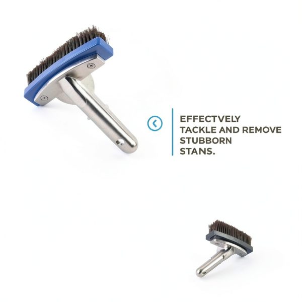BlueStars 5in Swimming Pool Brush with Stainless Steel Bristles-4